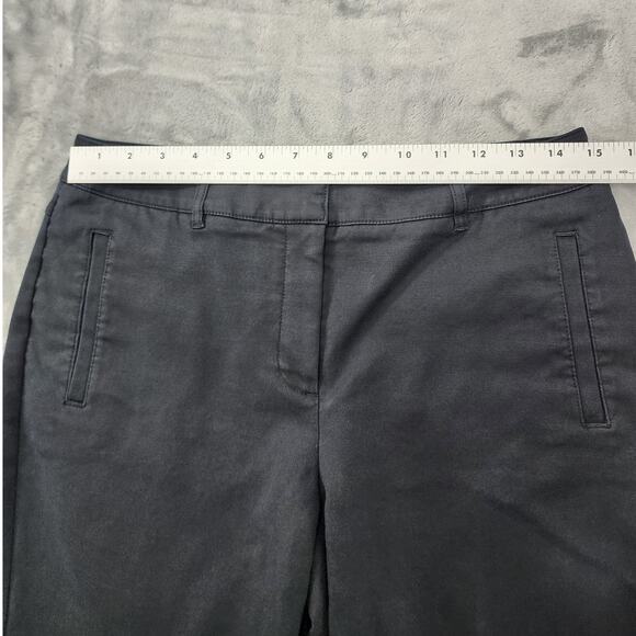 Chico's Pants Womens 0.5 S/6 Black So Slimming Mid Rise Cuffed Crop Leg Office - Picture 9 of 13